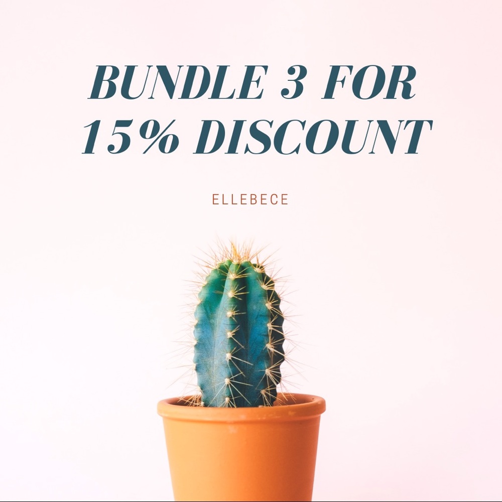 Bundle 3 items* for a 15 percent discount.